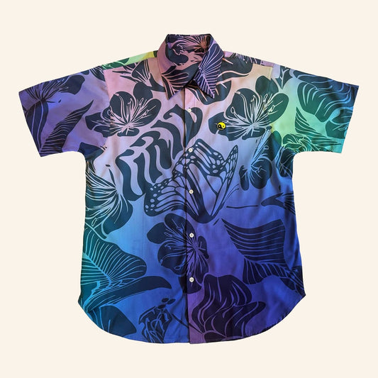 Griz Merch GRiZ Floral Warp Button Up Shirt Birthday Gift For Husband - WearandDecor – Moonbestprint