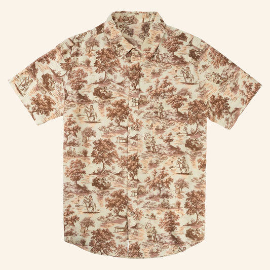 Whataburger Merch Sendero x Whataburger Toile Hawaiian Shirt Best Gifts For Dad - WearandDecor – Moonbestprint