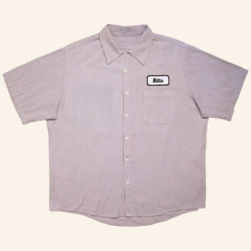 Billie Eilish Merch SUAY x Billie Upcycled Striped Button Up Shirt Gifts For Husband – Moonbestprint