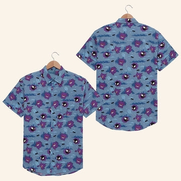 Anime Merch Pokemon Ghost Button Up Shirt Best Gifts For Boyfriend – Moonbestprint