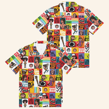 Stranger Things Merch Stranger Things Cartoon Pattern Button Up Shirt Christmas Gifts For Dad – Moonbestprint