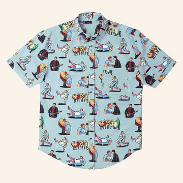Saturday Night Live Merch SNL 50 x RSVLTS Lunch Lady Land Button Up Shirt Best Gifts For Fans - WearandDecor – Moonbestprint