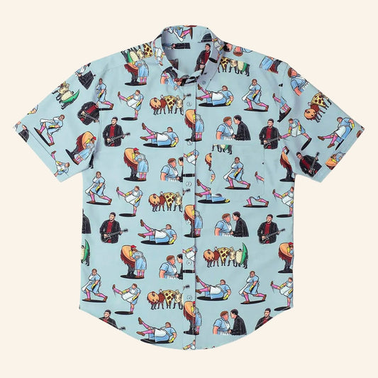 Saturday Night Live Merch SNL 50 x RSVLTS Lunch Lady Land Button Up Shirt Best Gifts For Fans - WearandDecor – Moonbestprint