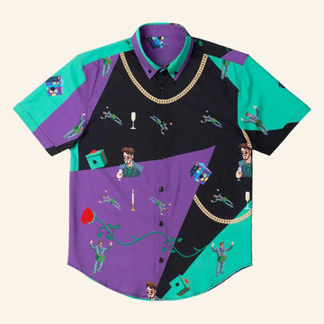 Saturday Night Live Merch SNL 50 x RSVLTS D In A B Button Up Shirt Gifts Ideas For Dad - WearandDecor – Moonbestprint