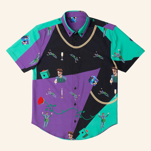 Saturday Night Live Merch SNL 50 x RSVLTS D In A B Button Up Shirt Gifts Ideas For Dad - WearandDecor – Moonbestprint