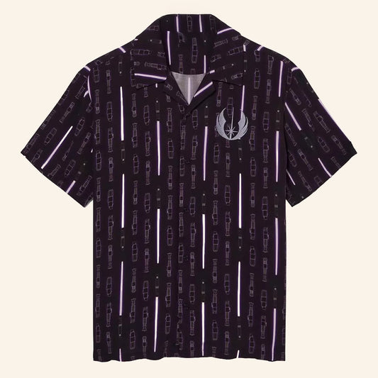 Star Wars Merch Mace Windu Lightsaber Button Up Shirt Gifts For Brothers - WearandDecor – Moonbestprint
