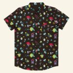 Undertale Merch Underground Garden Button Up Shirt Best Gift For Video Game Lovers - WearandDecor – Moonbestprint