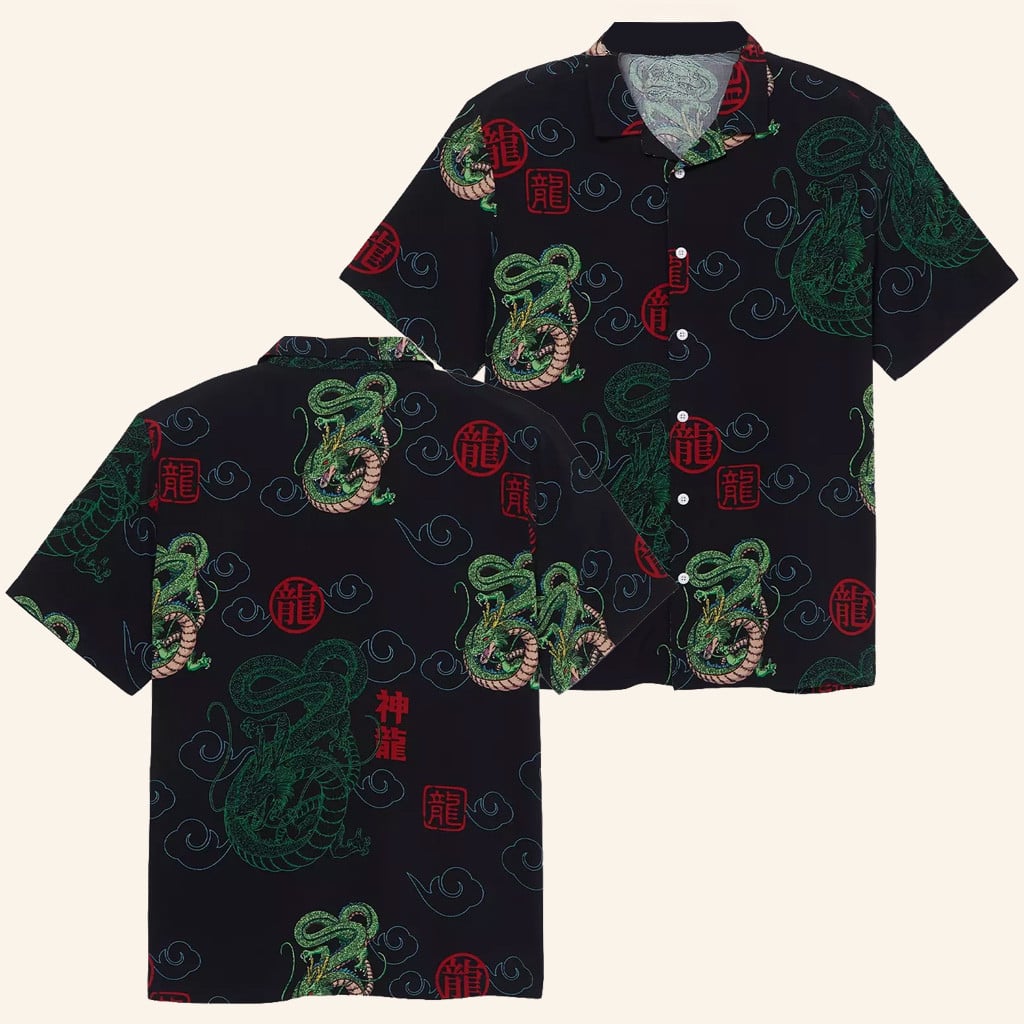 Dragon Ball Z Merch Shenron Button Up Shirt Best Gifts For Anime Lovers - WearandDecor – Moonbestprint