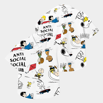 Anti Social Social Club Merch ASSC X Peanuts Button Up Shirt Great Gifts For Him – Moonbestprint