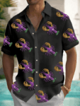 Crawfish Mardi Gras Hawaiian Shirt Fleur De Lis Clothing Mardi Gras Button Down Husband Gifts – Moonbestprint