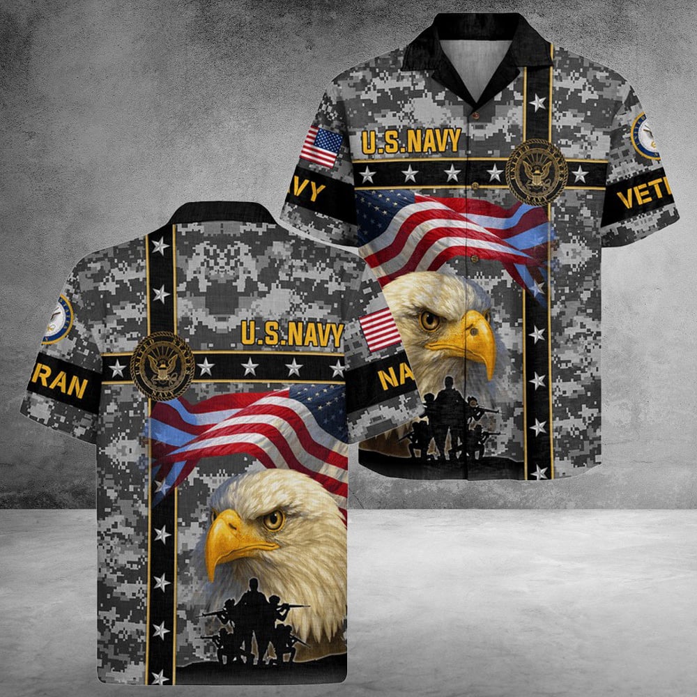 US Navy 250Th Years Of Service Hawaiian Shirt America Land Of The Free Gifts For Her – Moonbestprint