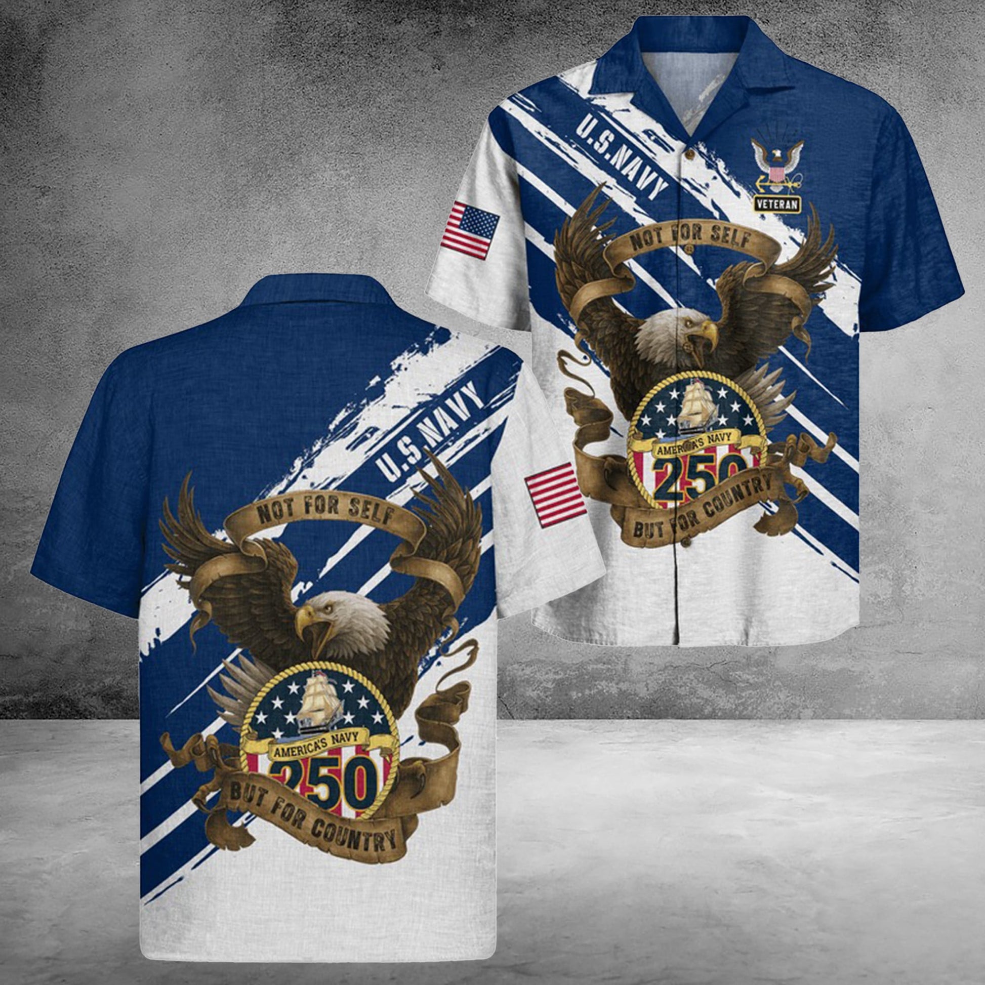US Navy 250Th Years Of Service Hawaiian Shirt – Moonbestprint