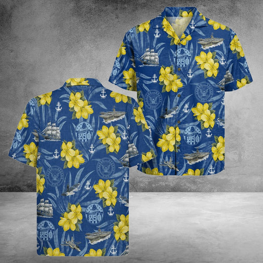 US Navy 250th Years Of Service Hawaiian Shirt United States Unique Gifts Ideas For Her – Moonbestprint