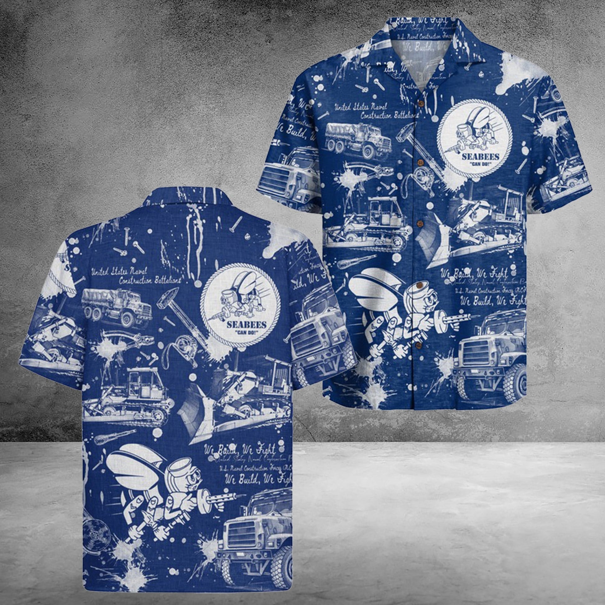 US Navy Seabees 250th Years Of Service Hawaiian Shirt United States Gift For Mother – Moonbestprint