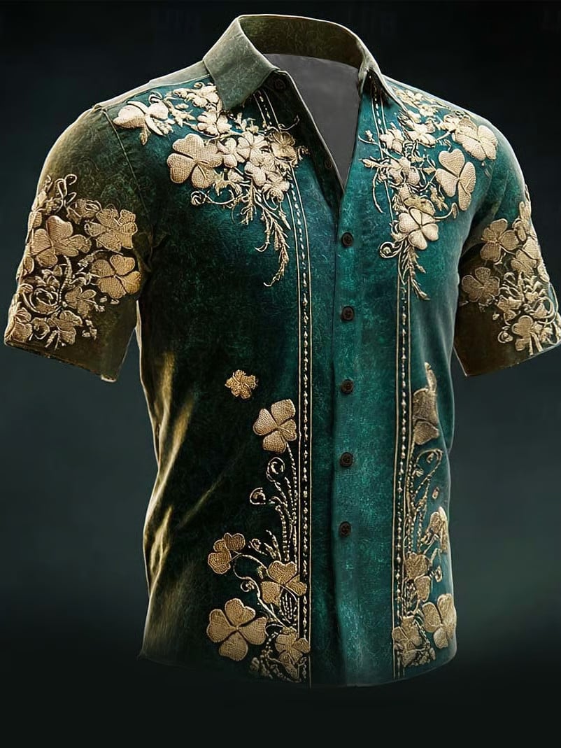 Vintage Saint Patrick's Day Hawaiian Shirt Irish Holiday St Patrick's Day Button Down Shirt – Moonbestprint
