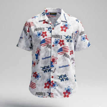 2026 San Diego Padres Patriotic Hawaiian Shirt Giveaway Birthday Gifts For Friends – Moonbestprint