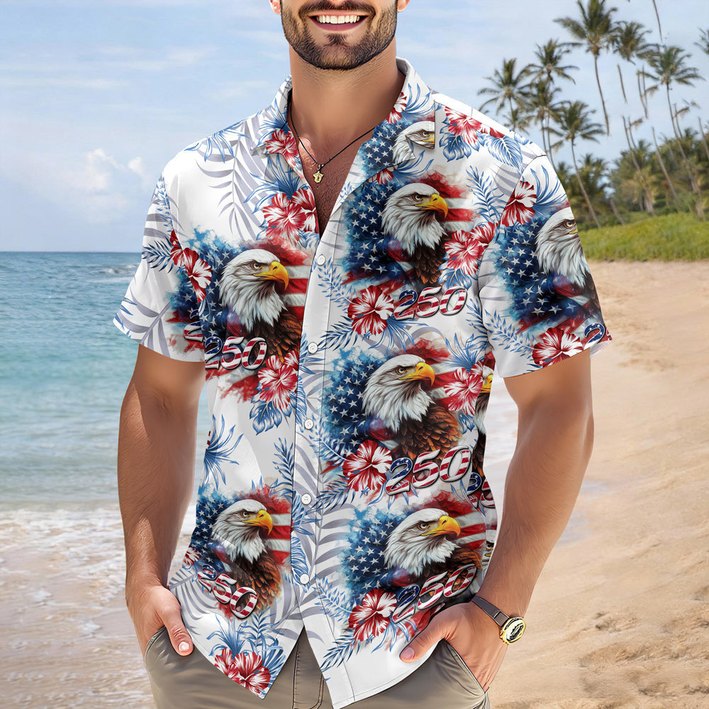 Usa 250 Anniversary Eagle 1776-2026 Patriotic Hawaii Shirt America 250 Merchandise Gifts For Patriots – Moonbestprint