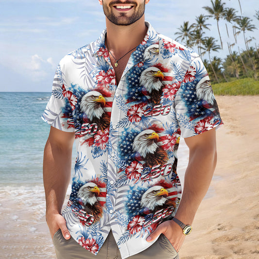 Usa 250 Anniversary Eagle 1776-2026 Patriotic Hawaii Shirt America 250 Merchandise Gifts For Patriots – Moonbestprint