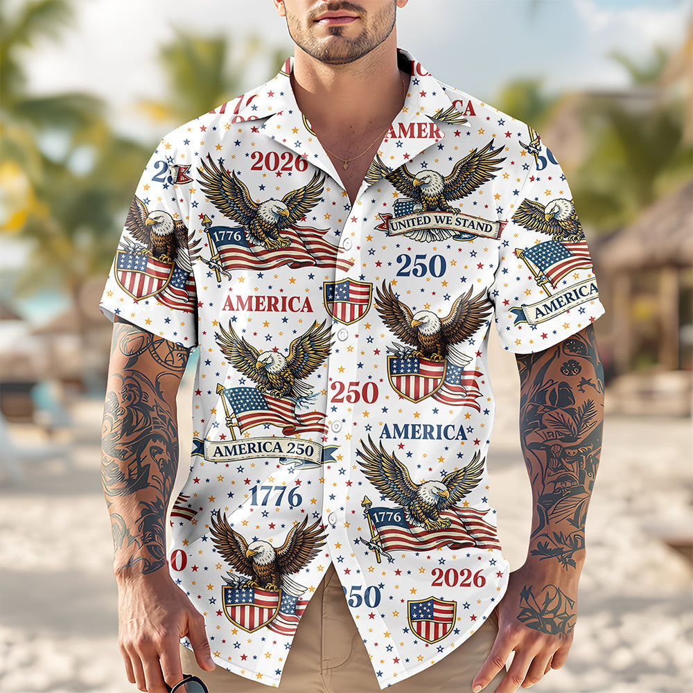 250 Years America 1776-2026 Patriotic Hawaii Shirt America 250 Merchandise Gifts For Patriots – Moonbestprint