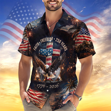 250 Years Of Freedom 1776 - 2026 Eagle Patriotic Hawaii Shirt America 250 Merchandise Patriotic Themed Gifts – Moonbestprint