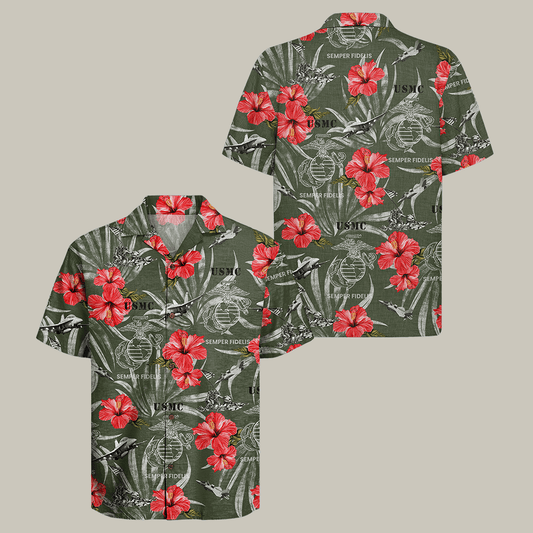 US Marines 250th Anniversary Hawaiian Shirt – Moonbestprint