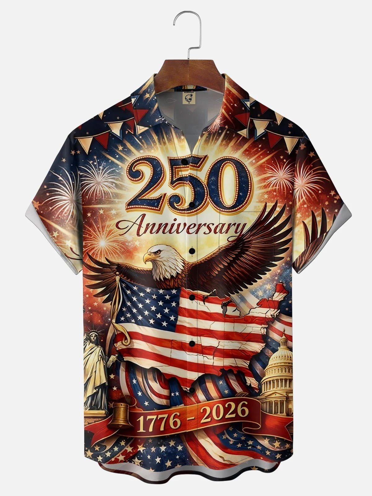 USA 250Th Anniversary Hawaiian Shirt USA 250 Years Of Freedom Clothes Father's Day – Moonbestprint