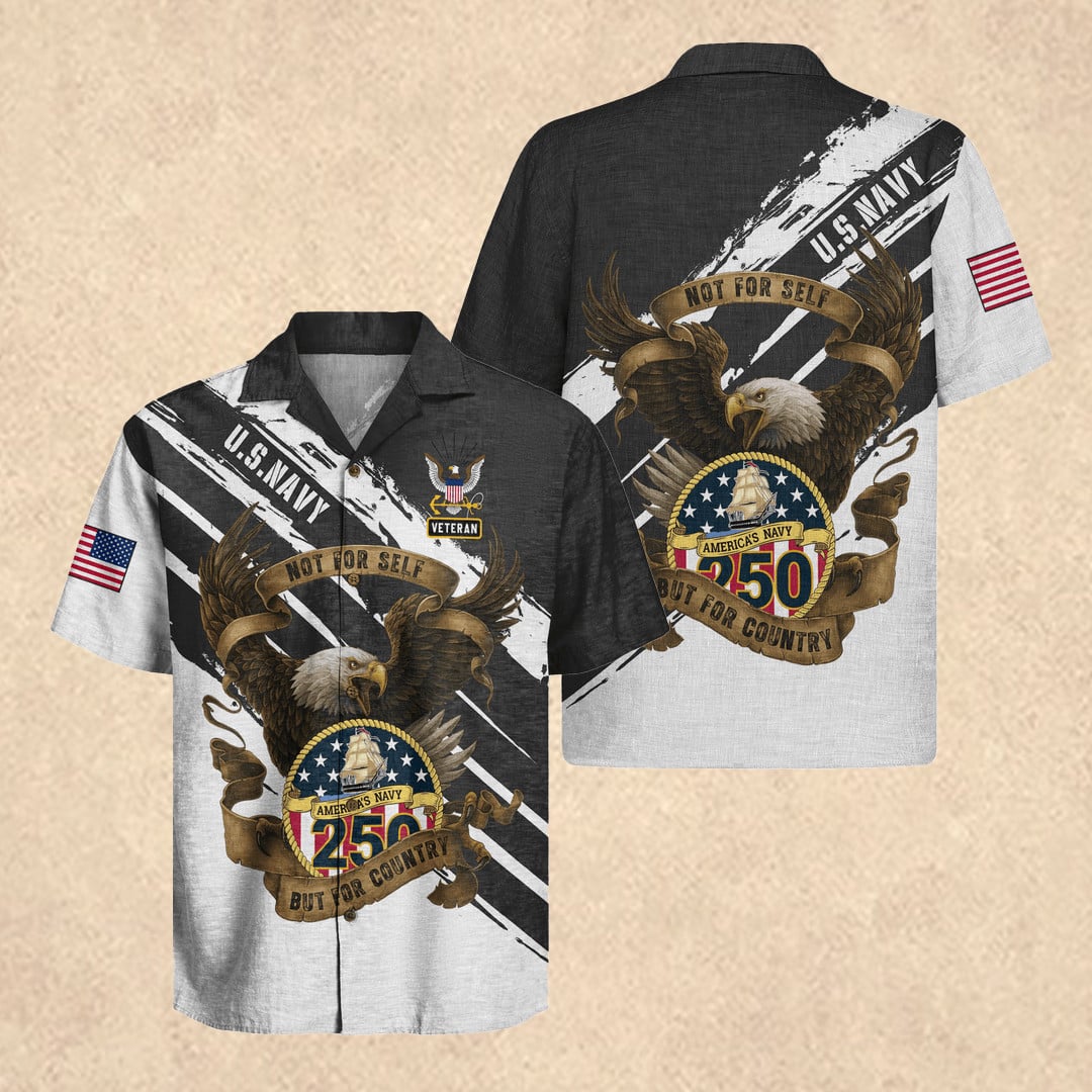US Navy 250 Years Eagle Patriotic Hawaiian Shirt Father's Day – Moonbestprint