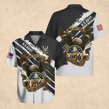 US Navy 250 Years Eagle Patriotic Hawaiian Shirt Father's Day – Moonbestprint