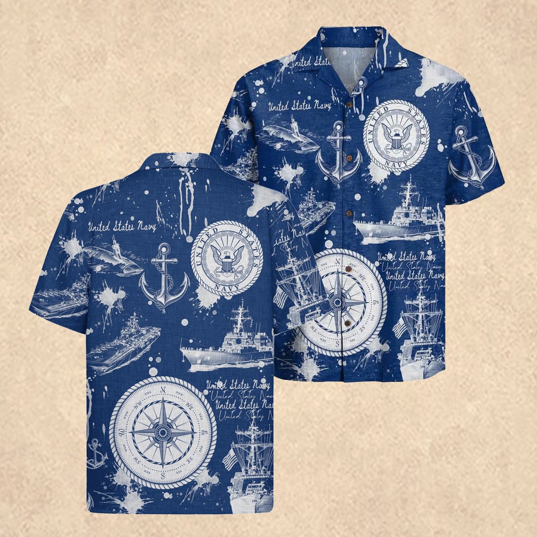 US Navy 250th Years Of Service Hawaiian Shirt Father's Day – Moonbestprint