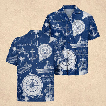 US Navy 250th Years Of Service Hawaiian Shirt Father's Day – Moonbestprint