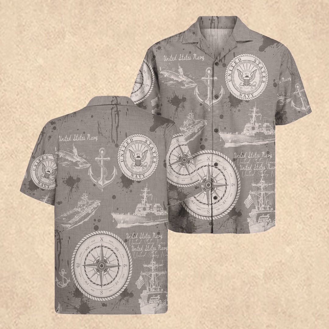 US Navy 250th Years Anniversary Hawaiian Shirt Patriotic Gift Ideas for Father's Day – Moonbestprint