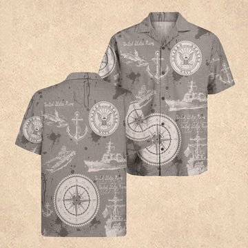 US Navy 250th Years Anniversary Hawaiian Shirt Patriotic Gift Ideas for Father's Day – Moonbestprint