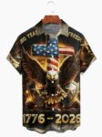 250 Years Of Freedom Button Shirt Patriotic Eagle USA Flag Apparel Gift For Patriots – Moonbestprint