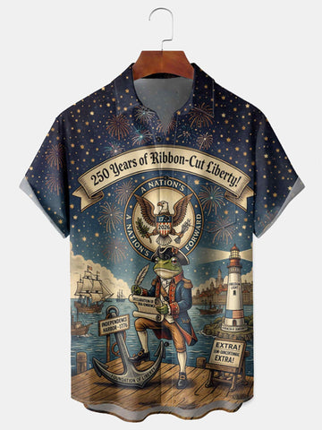 250 Years Of Ribbon Cut Liberty Button Shirt A Nation's Forward Merch Gift For Him – Moonbestprint