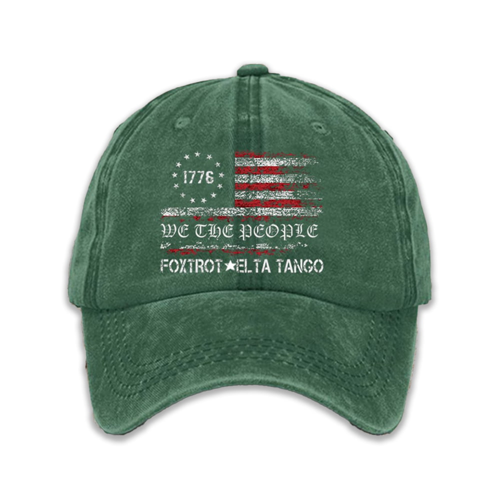 1776 We The People Foxtrot Delta Tango Baseball Cap Moonbestprint