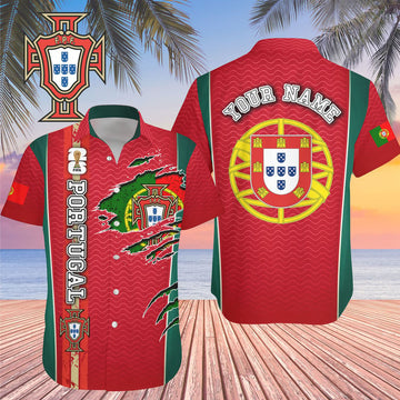 Custom Name Portugal World Cup 2026 Graphic Hawaiian Shirt for Soccer Fans – Moonbestprint