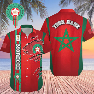 Custom Name Morocco World Cup 2026 Graphic Hawaiian Shirt for Soccer Fans – Moonbestprint