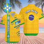 Custom Name Brazil World Cup 2026 Graphic Hawaiian Shirt for Soccer Fans – Moonbestprint