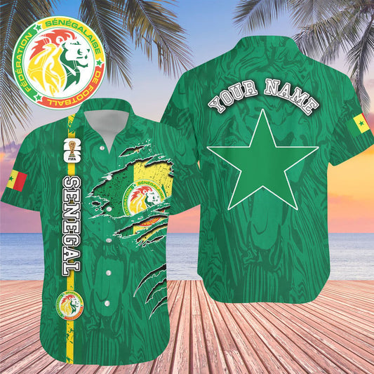 Custom Name Senegal World Cup 2026 Graphic Hawaiian Shirt for Soccer Fans – Moonbestprint