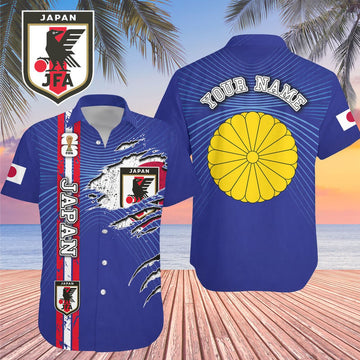 Custom Name Japan World Cup 2026 Graphic Hawaiian Shirt for Soccer Fans – Moonbestprint