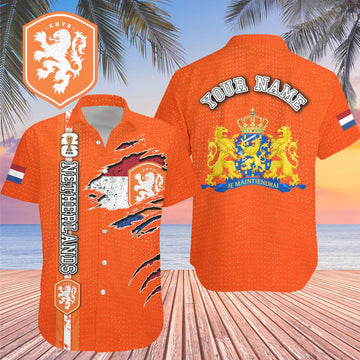 Custom Name Netherlands World Cup 2026 Graphic Hawaiian Shirt for Soccer Fans – Moonbestprint