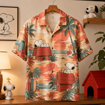 Snoopy Sunset Paradise Hawaiian Shirt