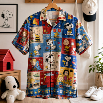 Snoopy & Friends Patchwork Summer Hawaiian Shirt