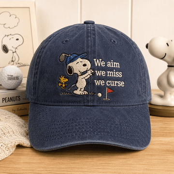 Snoopy “We Aim, We Miss, We Curse” Vintage Golf Hat