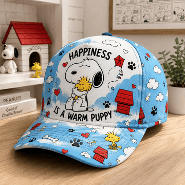 Snoopy & Woodstock Happiness Is a Warm Puppy 3D Printed Cap