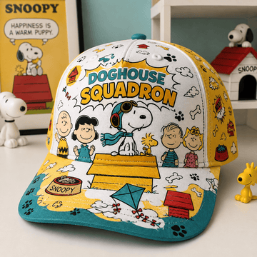 Snoopy Sunshine Doghouse Squadron 3D Printed Cap