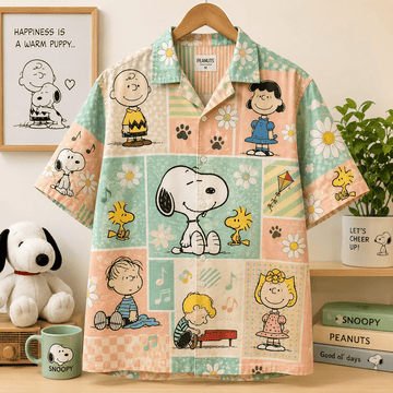Snoopy & Friends Pastel Memories Hawaiian Shirt