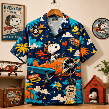 Snoopy Flying Ace Adventure Hawaiian Shirt
