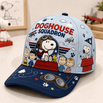 Snoopy Doghouse Squadron Flying Ace 3D Cap