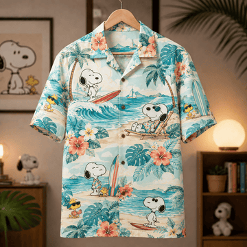 Snoopy Tropical Surf Hawaiian Shirt
